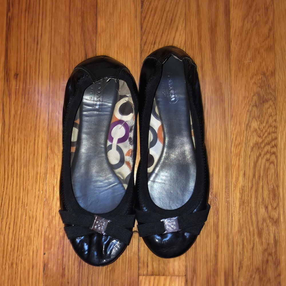 Size 8 Black Coach Flats